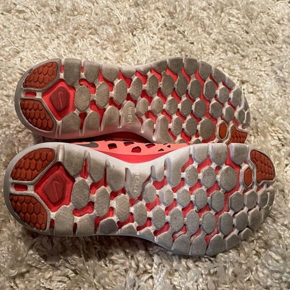 Nike Flex Y2K Running Shoes - Coral Lava Glow/Metallic Silver/Bright Crimson 7 - Picture 7 of 13